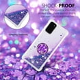 thumbnail image 3 of Funda para Samsung Galaxy S20 5G con Brillo Líquido Flotante, Purpurina, Parachoques y Anillo Giratorio Soporte, 3 of 5