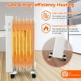 Are Oil Filled Space Heaters Safe Costway 1500W Oil Filled Space Heater Electric Oil Radiant Heater w