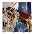 thumbnail image 3 of Ambesonne Nebula Shower Curtain, Space Station Planet, 69"Wx70"L, Multicolor, 3 of 5