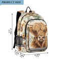 thumbnail image 2 of FORMRS Unisex School Backpack 17" Student Travel Bag with Laptop Compartment, Floral Cow, 2 of 7