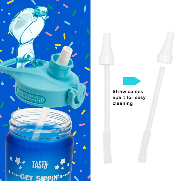 Tasty Kids 16 oz Ombre Plastic Motivational Water Bottle - Walmart