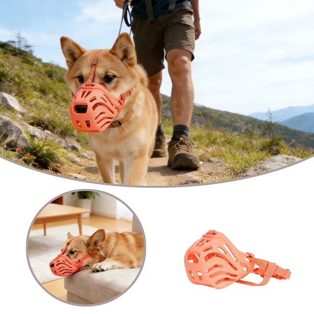BotaniNest Breathable Silicone Muzzle – Adjustable Secure Fit Muzzle With Ventilation Holes Biting Barking Chewing Muzzle For Small Medium Large Comfortable For Daily Walk