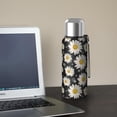 thumbnail image 5 of 20 Oz Black Sunflower Coffee Tumbler Double Wall Insulated Stainless Steel Water Bottle | Metal Reusable Thermoses Flask with Cup Cap | Leak & Sweat Proof with Anti-Dust Lid, 5 of 7