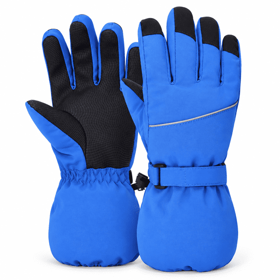 Thermal Five-Finger Gloves for Kids, Winter Outdoor Riding and Skiing, Cold-Proof Gloves for Children and Teens