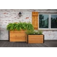thumbnail image 6 of Vita Mezza 59"L x 16"W x 32"H Large Cedar Parklette Planter, Golden Brown, VT17716, 6 of 10