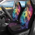thumbnail image 2 of POLERO Non-Slip Car Seat Covers for Most Cars, Comfort Decorative Car Front Seat Cover Polyester Set of 2, Colorful Soccer, 2 of 13