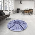 thumbnail image 4 of Ahgly Company Tapis d'Intérieur Lavable en Machine Carré Transitionnel Violet Pervenche Profond, 7 Pieds Carré, 4 of 7