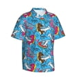 thumbnail image 2 of Daiia Sharks Summer Hawaiian Shirt for Men Gentle Cotton Regular Short Sleeve Casual-Medium, 2 of 9