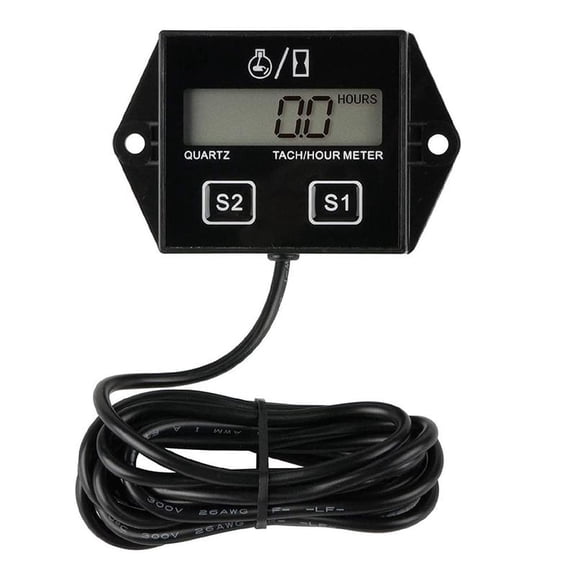 Digital Engine RPM Tachometer Hour Meter Gauge. For 2 and Stroke Engines. 4