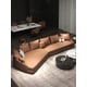 thumbnail image 3 of Italian Minimalist Curved Leather Sofa Light Luxury Special-Shaped Corner Living Room Art-Sofa Combination My Lux Decor Round, 3 of 15