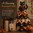 thumbnail image 6 of DIY Halloween Quilted Fabric Tree Kit, Sewing Project, Holiday Mantel Decor | Handmade Gift for Craft Lovers, Black Cat Pumpkin Witch Design, Charming Patchwork Bundle(Black Cat), 6 of 7