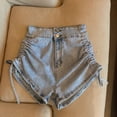 thumbnail image 3 of Jumpingount Pantalones cortos Retro de verano para mujer Prendas para la parte inferior del cuerpo Azul L Jumpingount  AP019256-08, 3 of 6