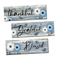 thumbnail image 3 of WLPZXP 3Pcs Rustic Wooden Sign Daisy Wall Art Farmhouse Wall Decor Sign for Office Work Blue White, 3 of 9