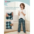 thumbnail image 3 of Pantalón de pijama a cuadros para niños PATPAT con cintura elástica suave, 3 of 6