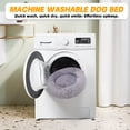 thumbnail image 6 of Sytopia Calming Donut Dog Bed 20" x 20" x 8", Anti-Anxiety Cozy Plush Fluffy Round Pet Bed for Small Dogs and Medium/Large Cats, Washable Small Medium Dog Beds with Anti-Slip Bottom, Light Gray, 6 of 11