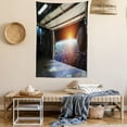 thumbnail image 2 of Outer Space Tapestry, Earth Scene from a Space Plane Runway Gate Globe Galaxy Up to Stars Picture, Wall Hanging for Bedroom Living Room Dorm Decor, 60W X 80L Inches, Multicolor, by Ambesonne, 2 of 5