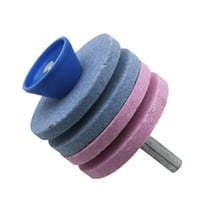 Universal Rotary Lawn Mower Blade Sharpener Stone Kit for Power Drill, Tungsten Carbide Grinder Attachment for Lawn Tractors & Garden Tools