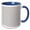 Blue/White, variant on 3drose, Abstract Retro Halftone Circular Dot Pattern Background, 15oz Two-tone Yellow Mug