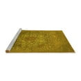 thumbnail image 2 of Ahgly Company Machine Washable Indoor Rectangle Oriental Yellow Industrial Area Rugs, 6' x 9', 2 of 4