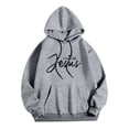 thumbnail image 6 of CONFREE Men's Hoodies Letter Prints Hoodies For Men Graphic Long Sleeve Casual Pullover Hooded Sweatshirts With Pockets, 6 of 6