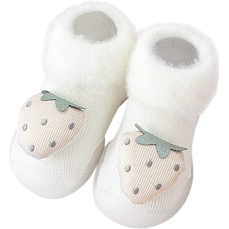 

QWZNDZGR Outdoor Shoes Socks Breathable Warm Elastic Sock Shoes Sneakers Baby Toddler Sock Shoes TPE Sole Non-Skid