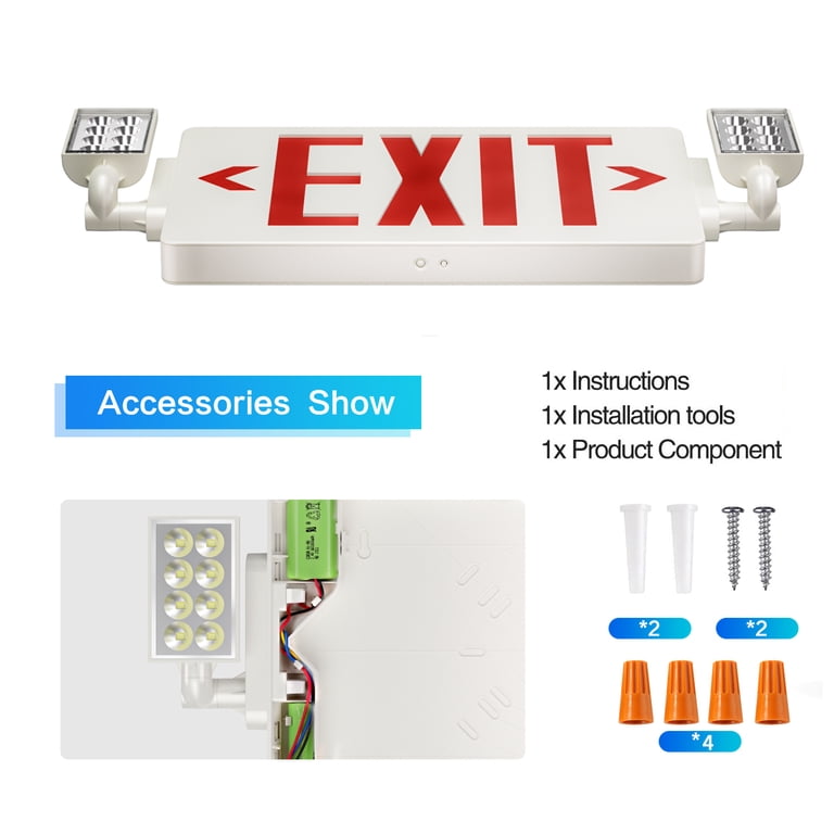 Switchable Led Signs Red Green Switchable Exit Sign UL Listed Wet Location LED Exit Sign ...