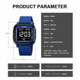 thumbnail image 5 of SKMEI Men Digital Sports Watch Ultra-Thin Large Face Waterproof Wrist Watches for Men with Stopwatch Countdown Timer Alarm Function Dual Time LED Back Light, 5 of 9