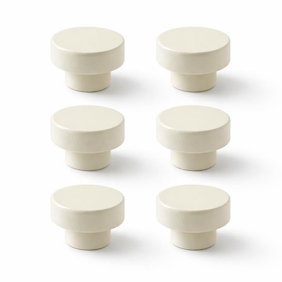 Tiradores de madera para gabinete CUT & PACK de 40 mm, paquete de 6 con tornillos