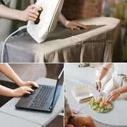 LUFF Tabletop Ironing Board,Portable Iron Board with Iron Rest, Foldable Small Ironing Board with Heat Resistant Cover and 100% Cotton Pad, 31.5x11.8x7, Grey