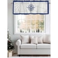 thumbnail image 5 of Retro Compass Valances for Windows Navigation Blue Lines Art Classic Rod Pocket Curtains Valance Short Window Treatment Drapes for Living Room, Bedroom Bathroom 60"&nbsp;W x 14" L, 5 of 5