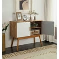 thumbnail image 2 of Convenience Concepts Oslo Storage Console with Cabinet and Shelves, White/Natural, 2 of 4