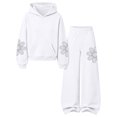thumbnail image 6 of Enjoytime Girls Outfits Floral Print Long Sleeve Hoodie with Wide Leg Pants 2 Piece Set Kids Fall Winter Fashion Comfy Casual Sweatsuit, 6 of 7