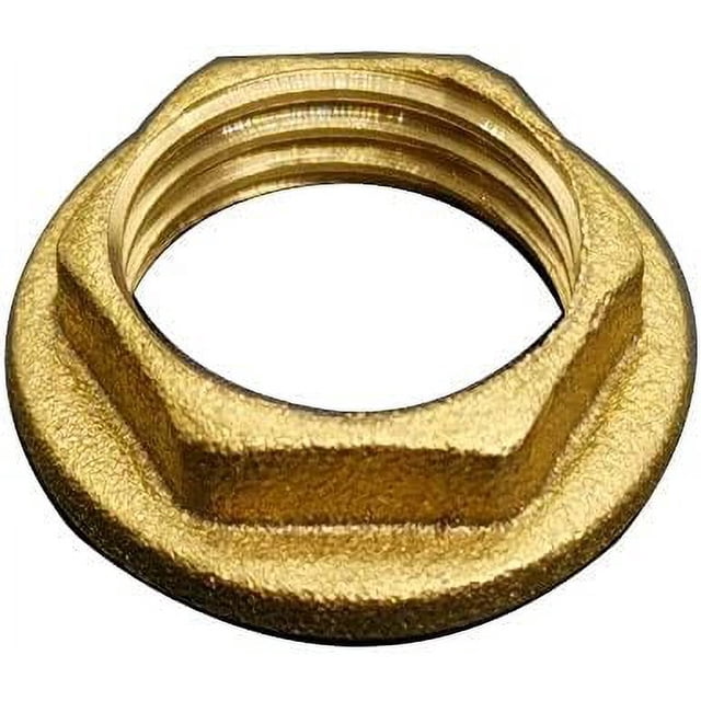 1PC Brass Hex Lock Nuts Pipe Fitting Flange Nut 1/8" 1/4" 3/8" 1/2" 3/4" 1" BSP Female Thread Hexagonal Shank Cap (Color : Flange, Size : 3/8")