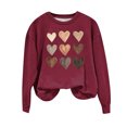 thumbnail image 2 of Meichang Chandail en Molleton de la Saint-Valentin pour Femmes, Col Rond, Manches Longues, Décontracté, Printemps, 2 of 3