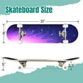 thumbnail image 2 of 31'' Complete Skateboard 7 Layer Canadian Maple Double Kick Deck Skateboards abstract violet flame clip art Skate Board for Beginner Adult Gifts, 2 of 5