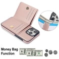 thumbnail image 3 of iPhone Wallet Case with Card Holder - 360° Rotating Ring Kickstand, Magnetic Clasp, Durable Shockproof Cover, Premium Protection, and Stylish Design for iPhone 15, 14, 13, 12, 11 Pro Max SE 2022, 3 of 5