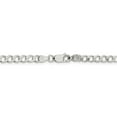 thumbnail image 3 of White Sterling Silver chain Curb 24 in 4.5 mm 4.5mm Polished Flat, 3 of 5
