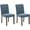 2-pack Linen | Blue, variant on OUTGOODS Parsons Dining Chairs Set of 2, Upholstered Linen Fabric w/ Wood Legs