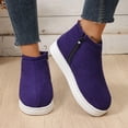 thumbnail image 5 of Domzle Men's Bootie Slippers Memory Foam Indoor House Slippers Ankle Boot House Shoes - Gifts for Men Casual Shoes with Warm for Outdoor Commute Purple, 5 of 9