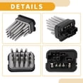 thumbnail image 5 of Unique Bargains HVAC Blower Motor Resistor Heater Blower Resistor No.90566802 for Opel for Omega B 1994-2003 Black 1 Pcs, 5 of 6