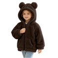 thumbnail image 3 of StSilkitty Baby Boys Girls Fleece Hooded Jacket Zip up Long Sleeve Jacket Coat with Pockets Fall Winter Warm Clothes Size 0-6, 3 of 6