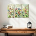 thumbnail image 2 of Elephant Stock Springtime Meadow Flowers I Wall Art - Horizontal Multi Panel Canvas - Living Room Wall Decor - Abstract Multi Panel - Pink And Blue Decor By Silvia Vassileva - 23" x 14", 2 of 4