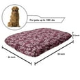 thumbnail image 2 of Floral Pet Bed, Continuing Layout of Floral Details Blooming Buds on Branches Garden Art, Resistant Pad for Dogs and Cats Cushion with Removable Cover, 24" x 39", Pale Maroon and Rose, by Ambesonne, 2 of 4