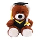 thumbnail image 4 of Peluche de oso búho de graduación con borlas para toga y birrete oso café, 4 of 9