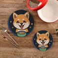 thumbnail image 2 of Happy Chai Dog Pot Holders Trivets Set of 2 Cotton Hot Pads Mats for Hot Dishes Pots Pans Kitchen Cooking 7" 9.5", 2 of 7