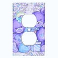 thumbnail image 2 of Metal Light Switch Wall Plate Outlet Cover (2 Teddy Bears Purple With Love Heart Balloon Flower - Single Duplex), 2 of 2