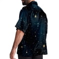 thumbnail image 3 of Constellation Men's Short Sleeve Shirts, Casual, Printed, Button Down, Beach Shirt - Spread Collar Tops for Summer Beach Fun, 3 of 6
