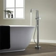 thumbnail image 6 of Pemberly Row Freestanding Polished Chrome Tub Faucet with Hand Shower, 6 of 6