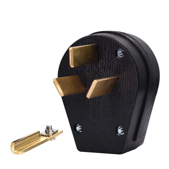 KYascend NEMA 10-30P & 10-50P Angle Plug, 4 Prong Electric Dryer Range Oven Stove Straight Blade Heavy Duty Plug, 30A 50A 125/250V, Industrial Grade, 3 Pole 3 Wire, UL Listed