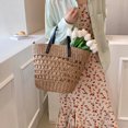 thumbnail image 1 of Bolsa De Hombro Bolsas tejidos a mano para mujer, Bolsa informal tejido de paja de verano, bandolera de gran capacidad Sywqhk Para Estrenar, 1 of 7